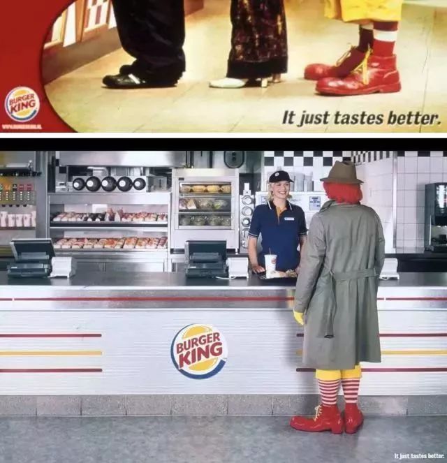 麦当劳叔叔乔装打扮买汉堡王